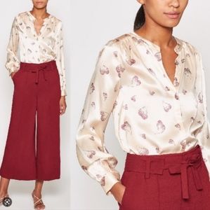 🎁 Joie Mintee silk blouse top heart Frappe